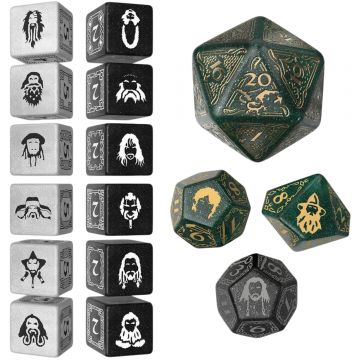Set de zaruri Q-Workshop - The Hobbit: Set de zaruri TCG: Pădurea Verde (16 buc.)