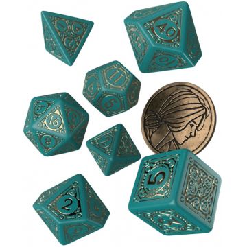 Set de zaruri Q-Workshop - The Witcher Dice Set: Triss - The Beautiful Healer (7 buc)