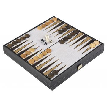 Set Manopoulos 4 în 1 - Șah, table, Nu te supăra, frate!, Șerpi și scări, Black & Ivory