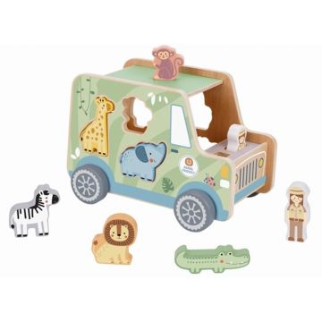 Sortator de lemn  Tooky Toy - Jeep, Animal