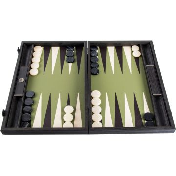 Tablă de joc Manopoulos - Premium Handcrafted Leatherette, Olive Green, 48 x 30 cm