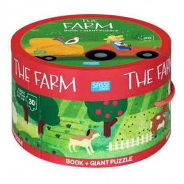 Puzzle (30 piese) cu carte - ferma