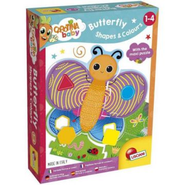 Puzzle de podea - fluturas cu forme si culori (29 piese)