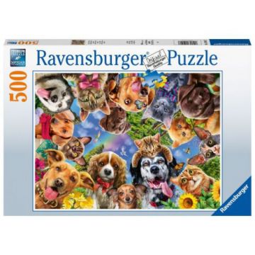 PUZZLE SELFIE CU ANIMALE, 500 PIESE